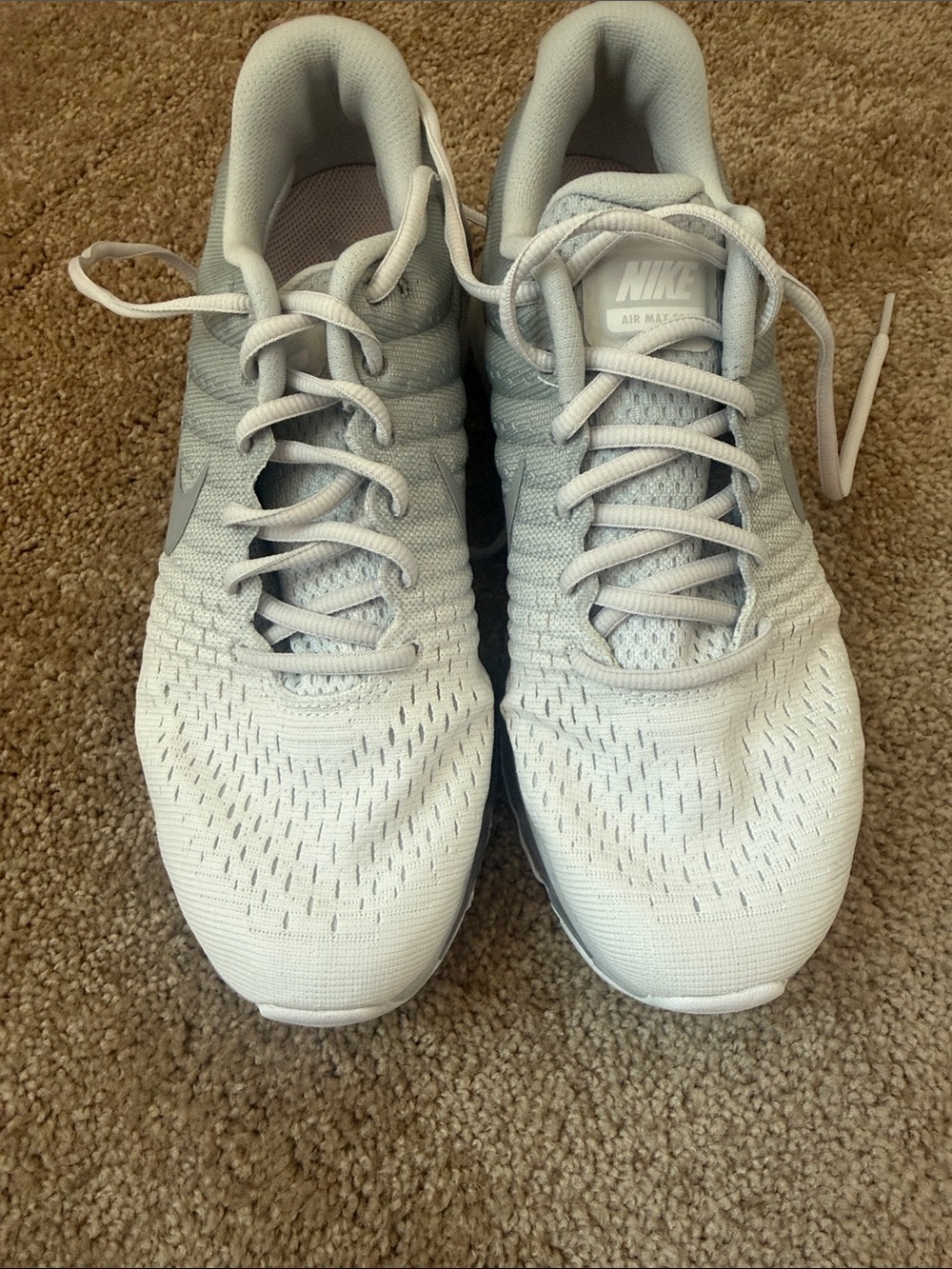 Nike Women's Air Max Running Sneakers - Light Gray/White